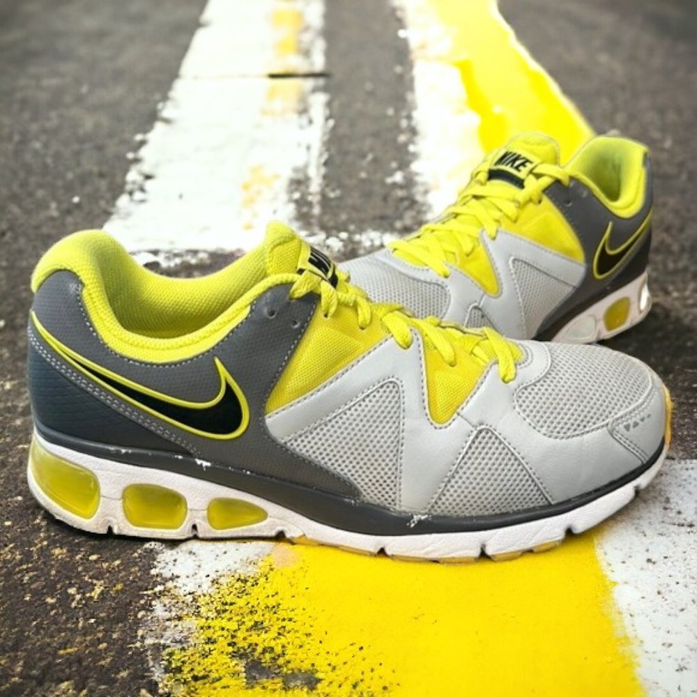 Nike Air Max Turbulence 17 Gray - Volt Yellow-Green #429880-007 Shoes Size 9